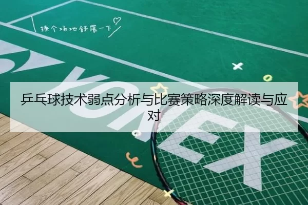乒乓球技术弱点分析与比赛策略深度解读与应对